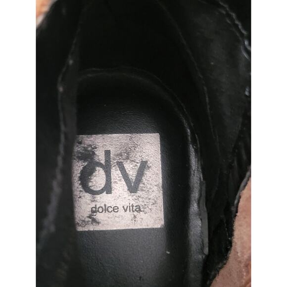 Women's size 10 M Dolce Vita Tan Suede Boot Side Zipper - Picture 4 of 10